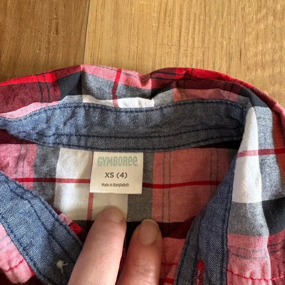 Gymboree‎ Boys' Size 4 Long Sleeve Button Down Shirts Lot of 2 Shirts Plaid